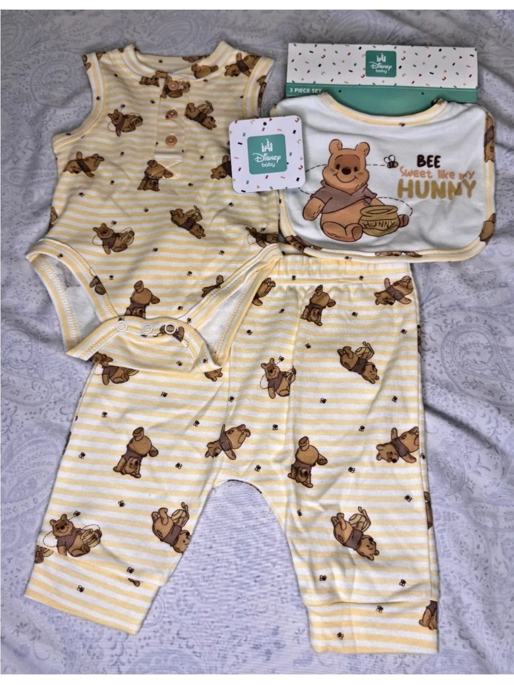 Disney Winnie the Pooh Yellow and Brown Bees 3-Piece Set